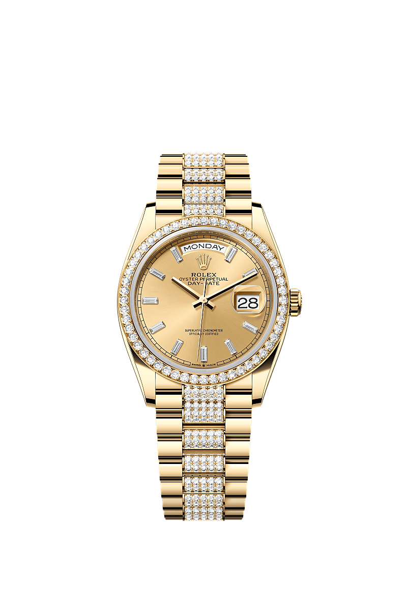 Rolex Day-Date 36 36 mm yellow gold and diamonds 128348rbr-0081
