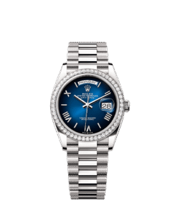 Rolex Day-Date 36 36 mm white gold and diamonds 128349rbr-0047