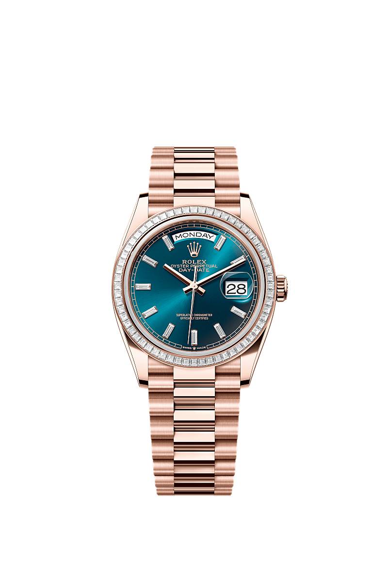 Rolex Day-Date 36 36 mm Everose gold and diamonds 128395tbr-0032