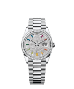 Rolex Day-Date 36 36 mm platinum and diamonds 128396tbr-0006