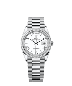 Rolex Day-Date 36 36 mm platinum and diamonds 128396tbr-0018