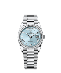 Rolex Day-Date 36 36 mm platinum and diamonds 128396tbr-0019