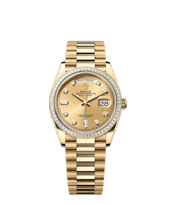 Rolex Day-Date 36 36 mm yellow gold and diamonds 128398tbr-0002