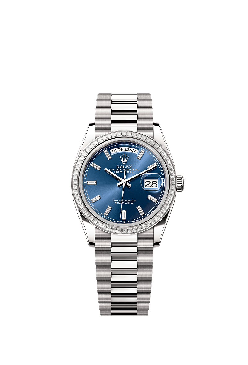 Rolex Day-Date 36 36 mm white gold and diamonds 128399tbr-0027