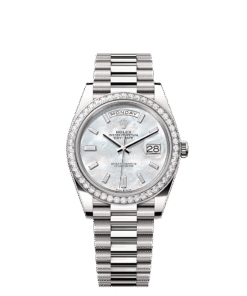Rolex Day-Date 40 40 mm white gold and diamonds 228349rbr-0046