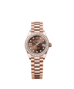 Rolex Lady-Datejust 28 mm Everose gold and diamonds 279135rbr-0001
