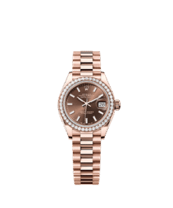 Rolex Lady-Datejust 28 mm Everose gold and diamonds 279135rbr-0005
