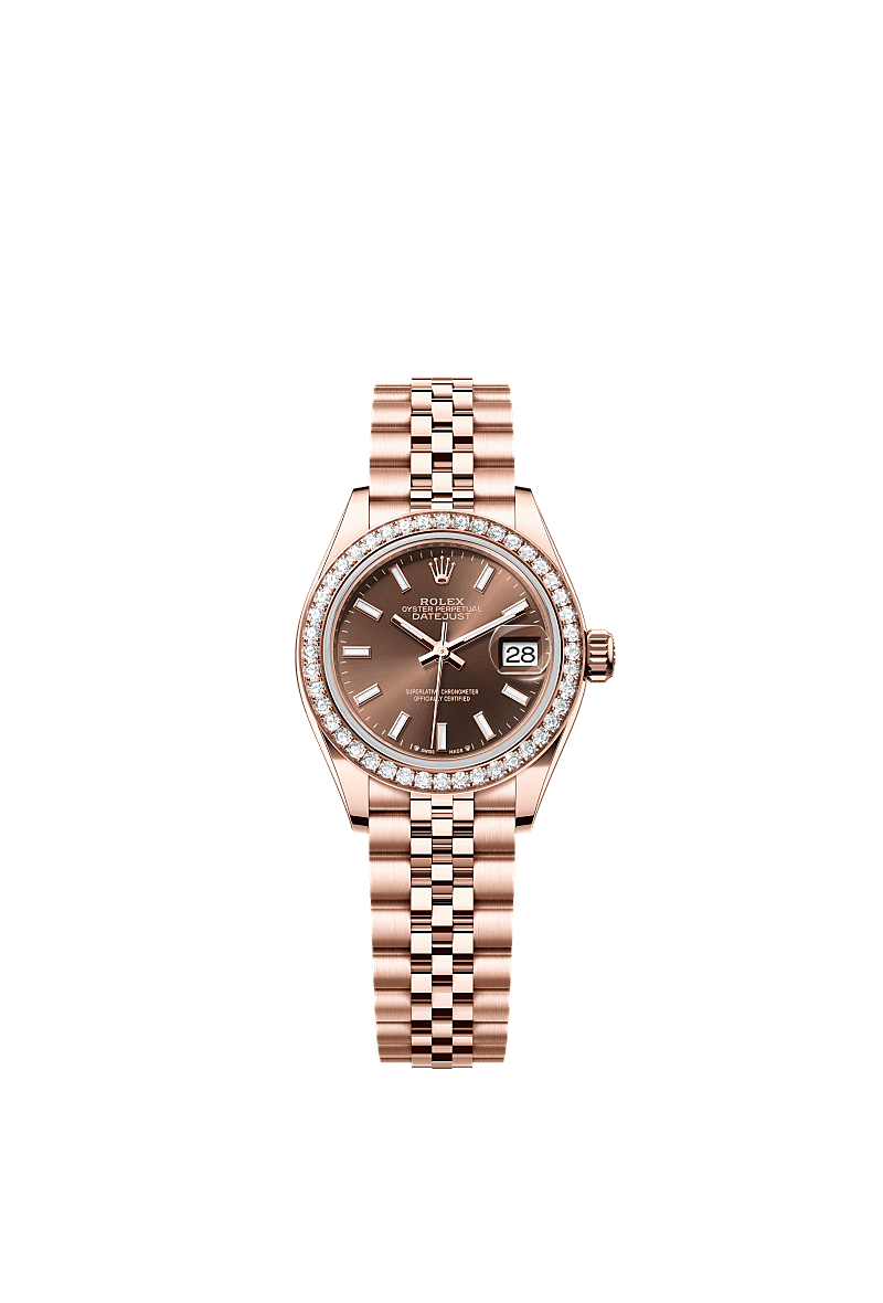 Rolex Lady-Datejust 28 mm Everose gold and diamonds 279135rbr-0008