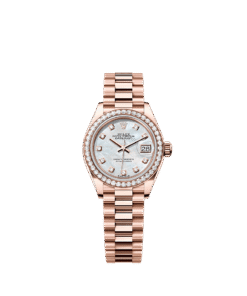 Rolex Lady-Datejust 28 mm Everose gold and diamonds 279135rbr-0010