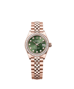 Rolex Lady-Datejust 28 mm Everose gold and diamonds 279135rbr-0015