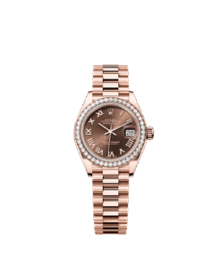 Rolex Lady-Datejust 28 mm Everose gold and diamonds 279135rbr-0016