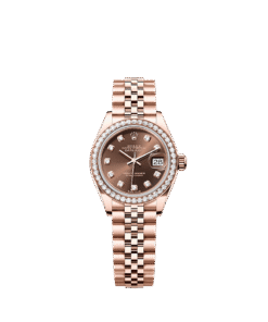 Rolex Lady-Datejust 28 mm Everose gold and diamonds 279135rbr-0018