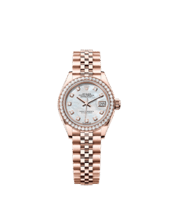 Rolex Lady-Datejust 28 mm Everose gold and diamonds 279135rbr-0019
