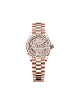 Rolex Lady-Datejust 28 mm Everose gold and diamonds 279135rbr-0021