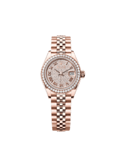 Rolex Lady-Datejust 28 mm Everose gold and diamonds 279135rbr-0022