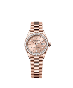 Rolex Lady-Datejust 28 mm Everose gold and diamonds 279135rbr-0025