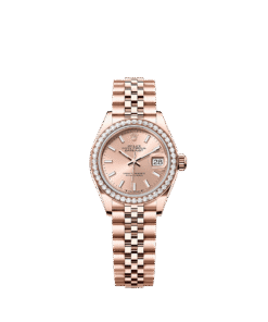 Rolex Lady-Datejust 28 mm Everose gold and diamonds 279135rbr-0026