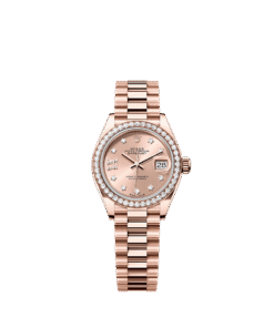 Rolex Lady-Datejust 28 mm Everose gold and diamonds 279135rbr-0029