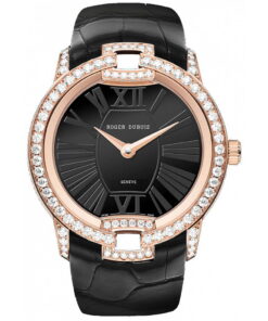 Velvet Pink Gold – Black Alligator Strap