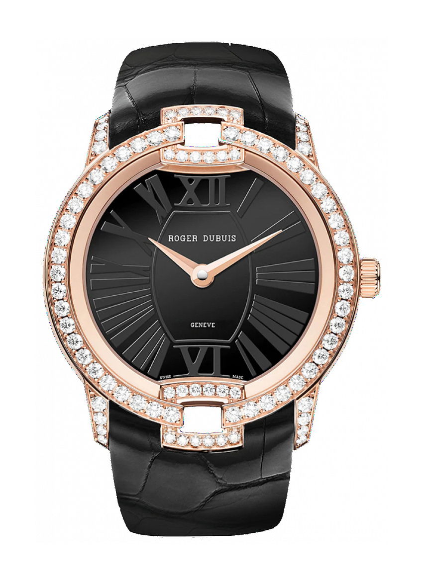 Velvet Pink Gold – Black Alligator Strap