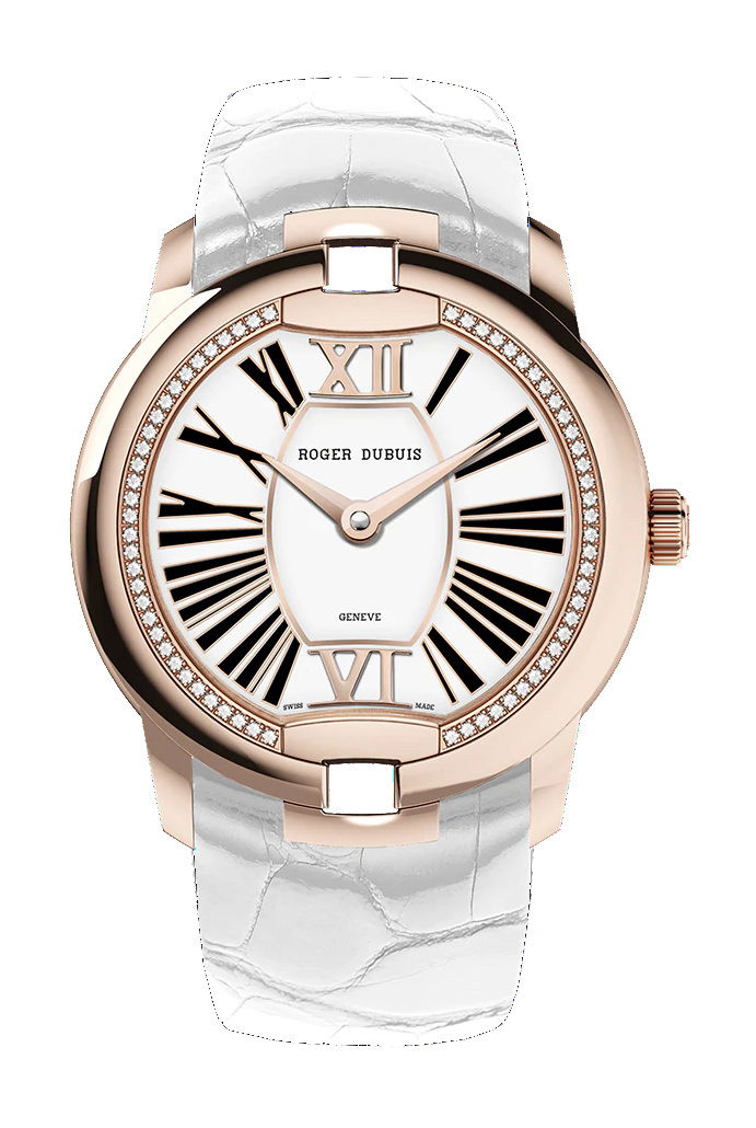 Velvet Pink Gold – White Alligator Strap