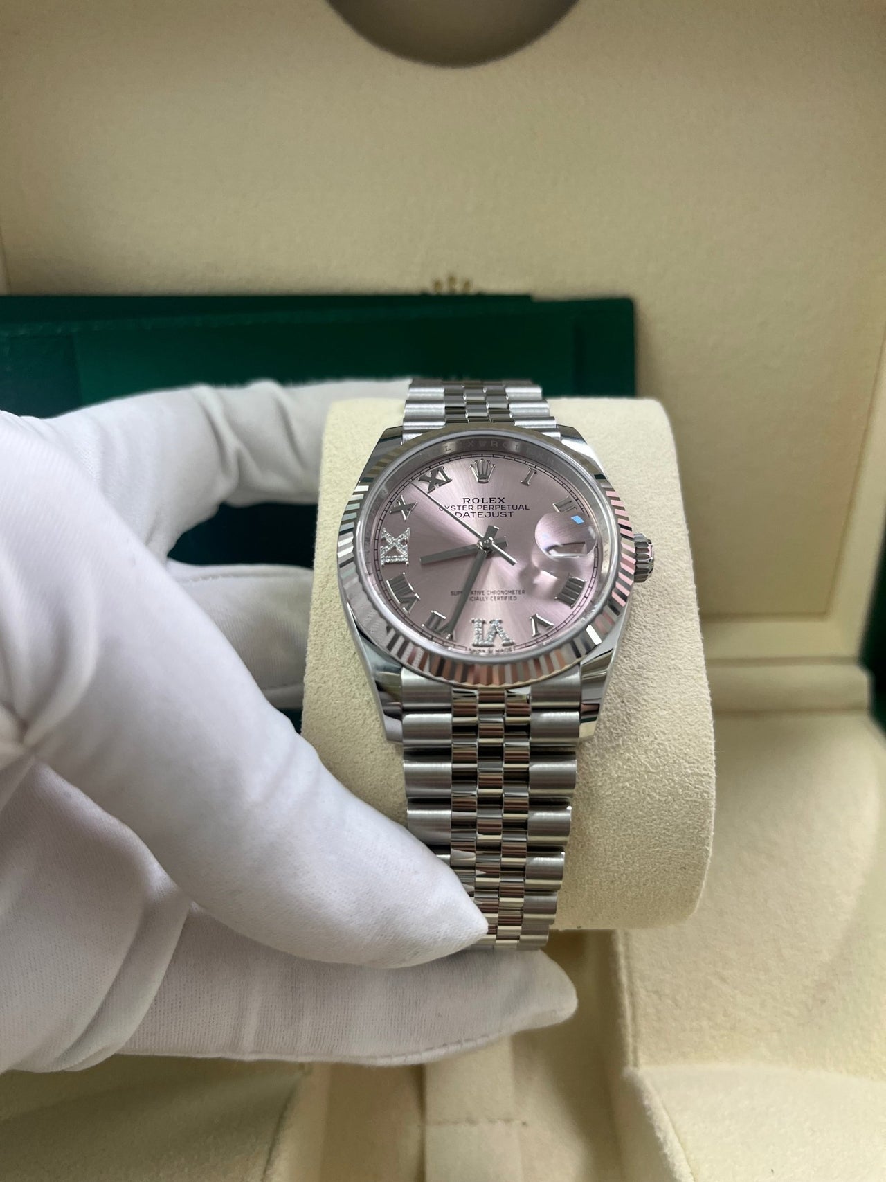 Rolex Datejust 36 Jubilee Pink Roman Dial Ladies (Reference 126234) - Image 9