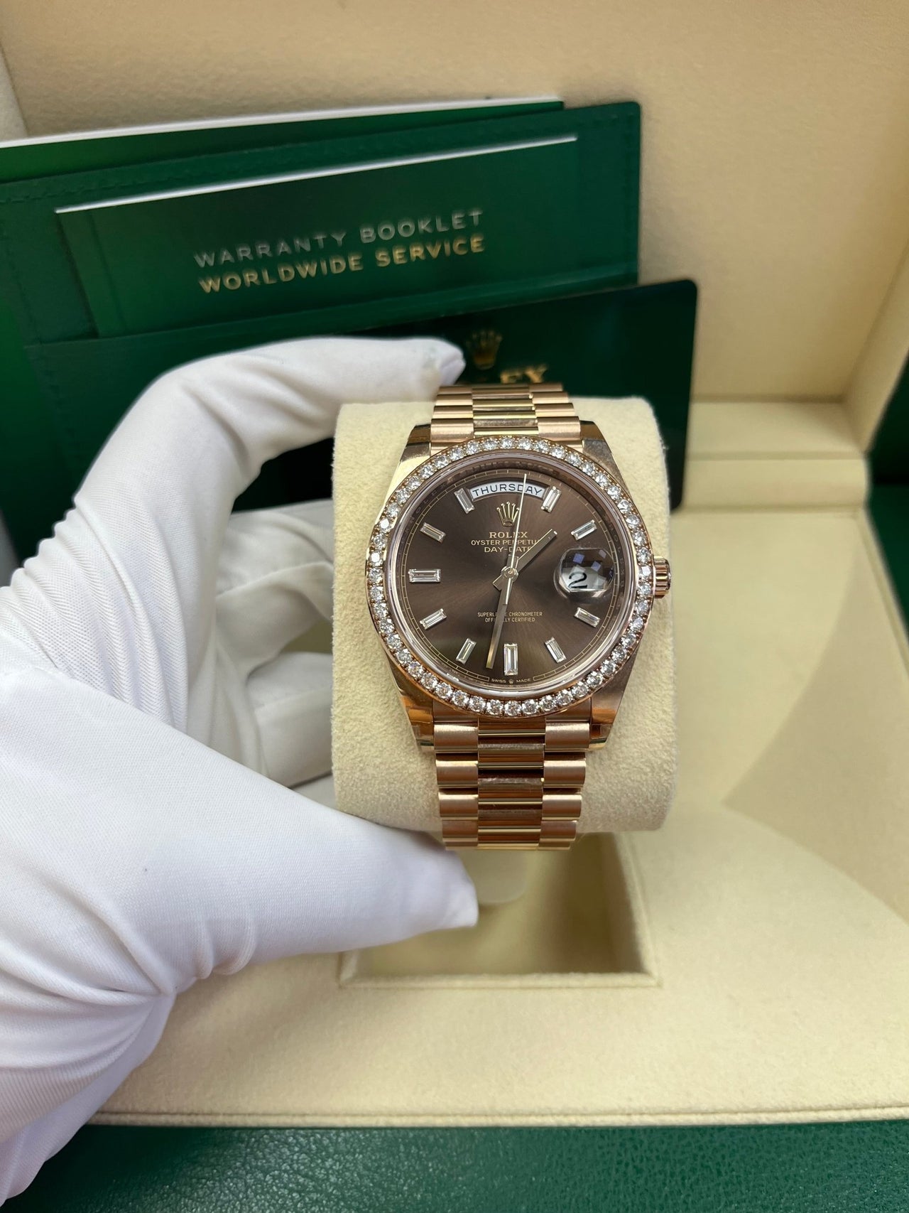 Rolex Day-Date 40 40 mm Everose gold and diamonds 228345rbr-0006 - Image 6
