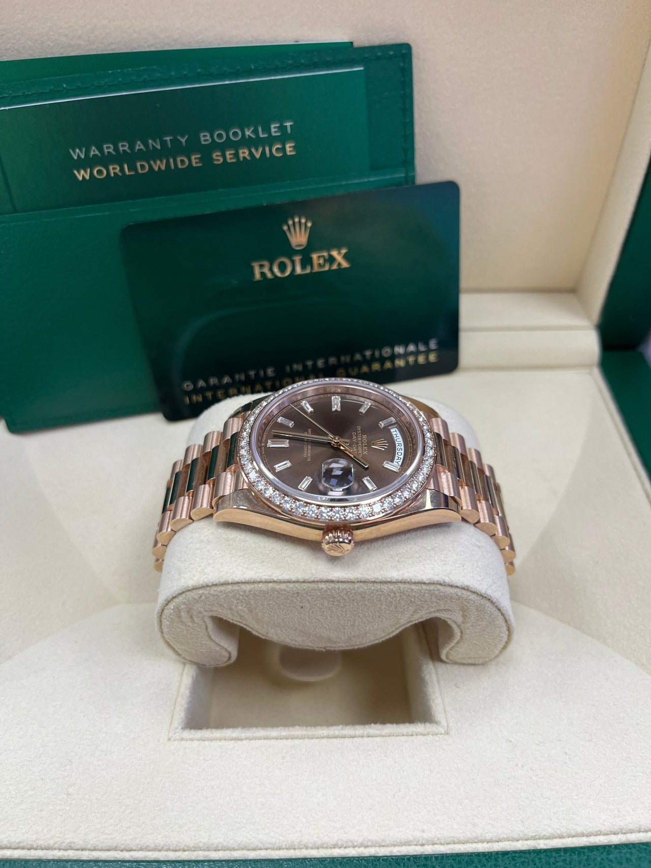 Rolex Day-Date 40 40 mm Everose gold and diamonds 228345rbr-0006 - Image 8