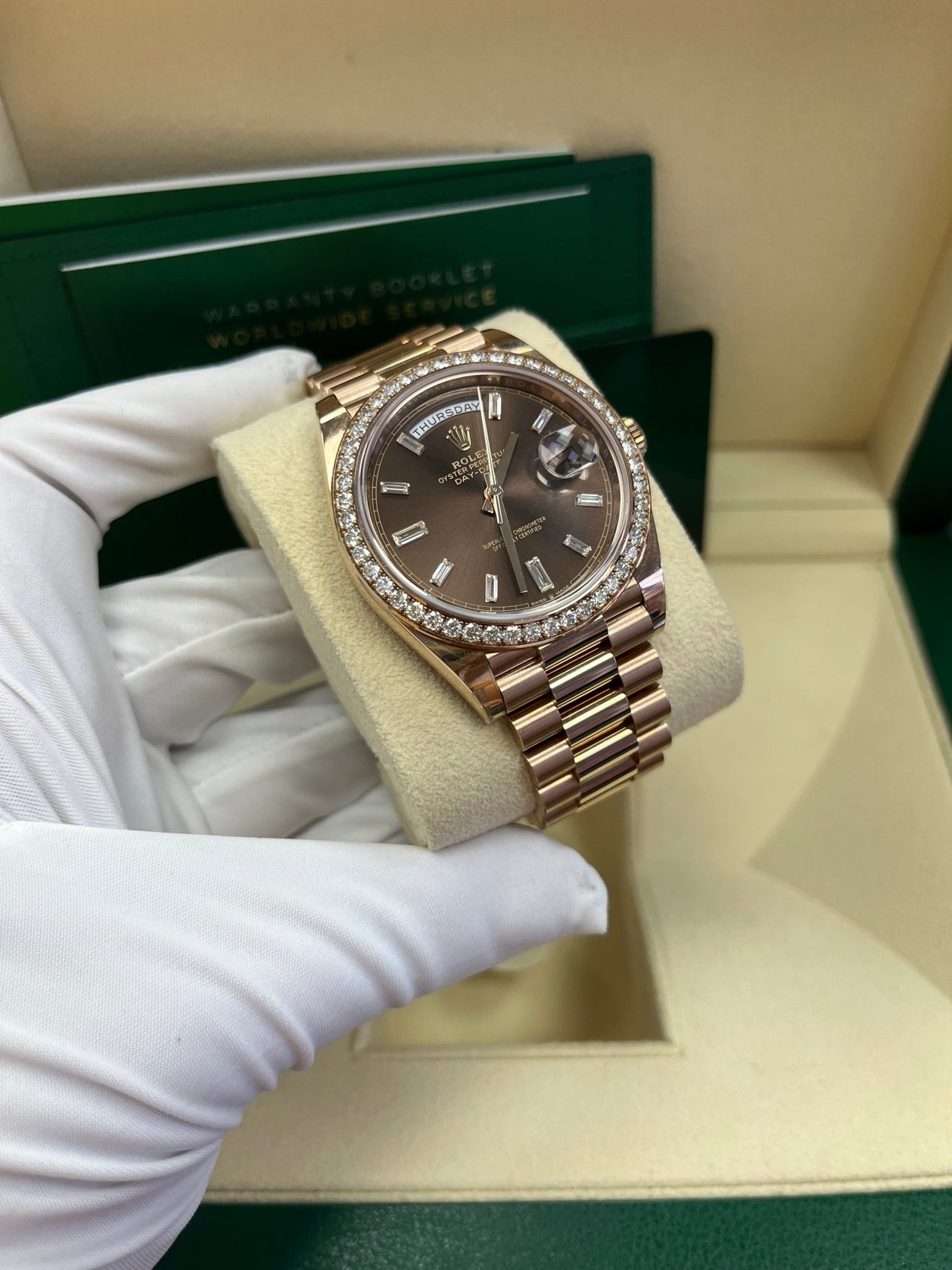 Rolex Day-Date 40 40 mm Everose gold and diamonds 228345rbr-0006 - Image 5