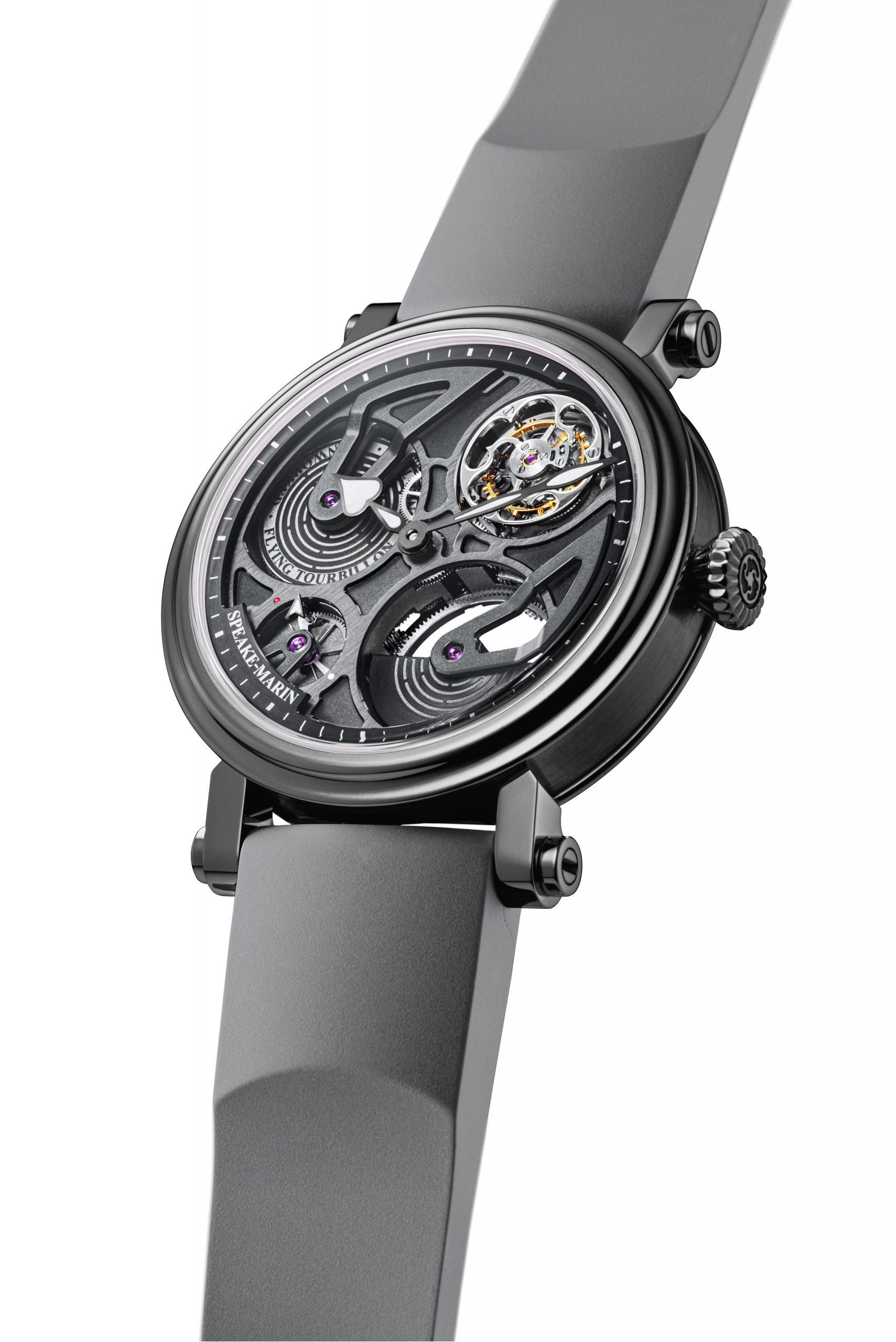 Openworked Tourbillon Black DLC