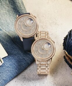 Alternative view of Égérie Moon Phase Diamond-Paved
